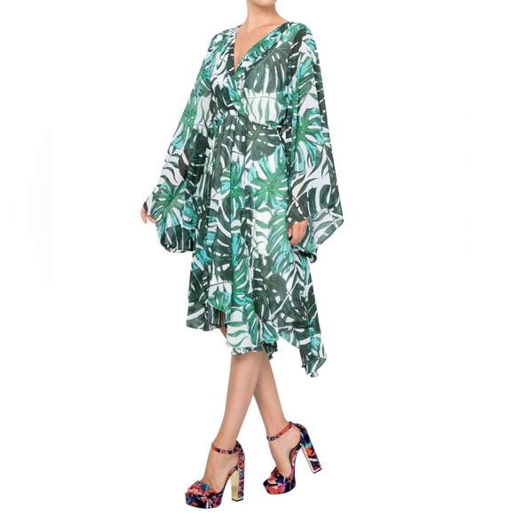 Meghan Los Angeles Sunset Dress- Palm Beach Green sz LARGE NWT - Picture 2 of 9